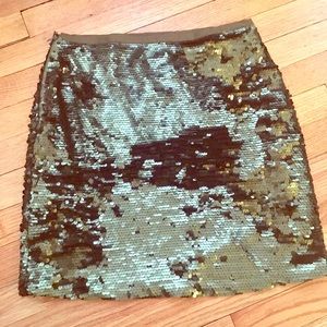 Loft sequin army green skirt